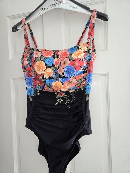 Johnny Was Other - Johnny Was Floral Black One-Piece Swimsuit XL